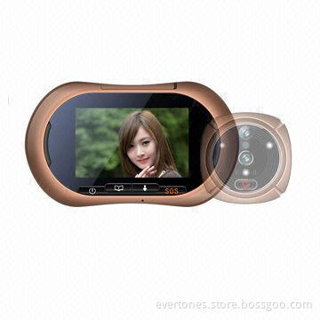 Peephole door viewer with 3.7 inch touching screen/IP camera